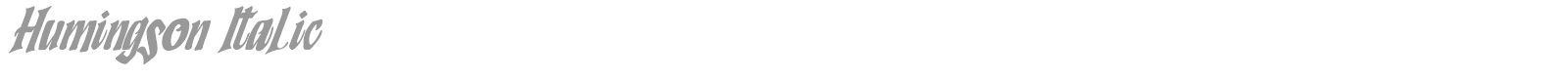 Humingson font preview